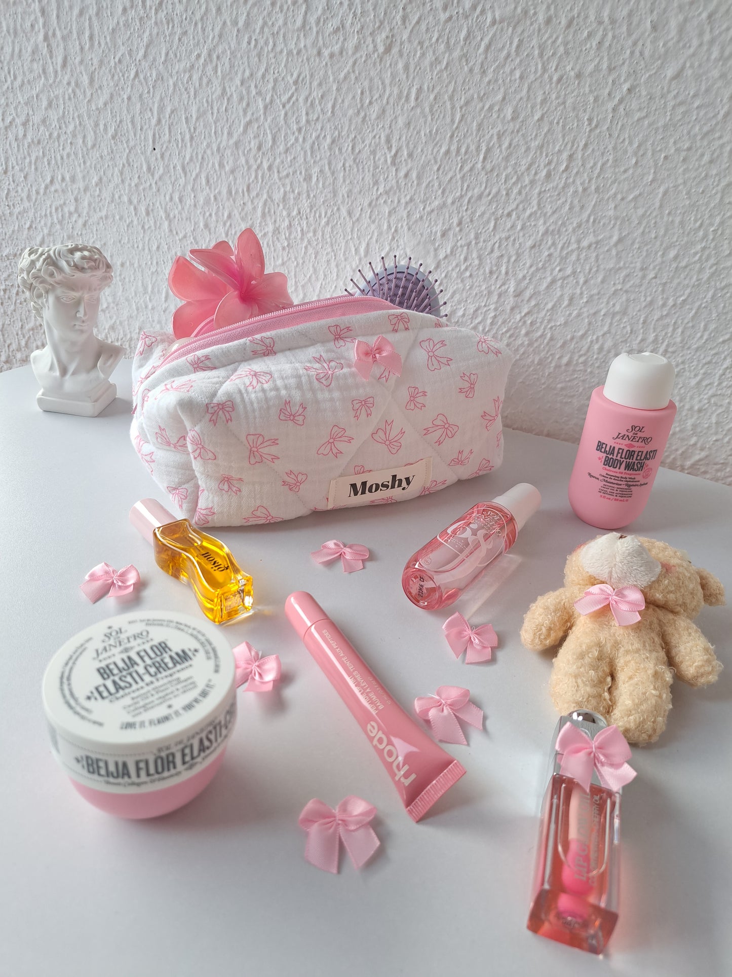 Beauty case bow & bloom