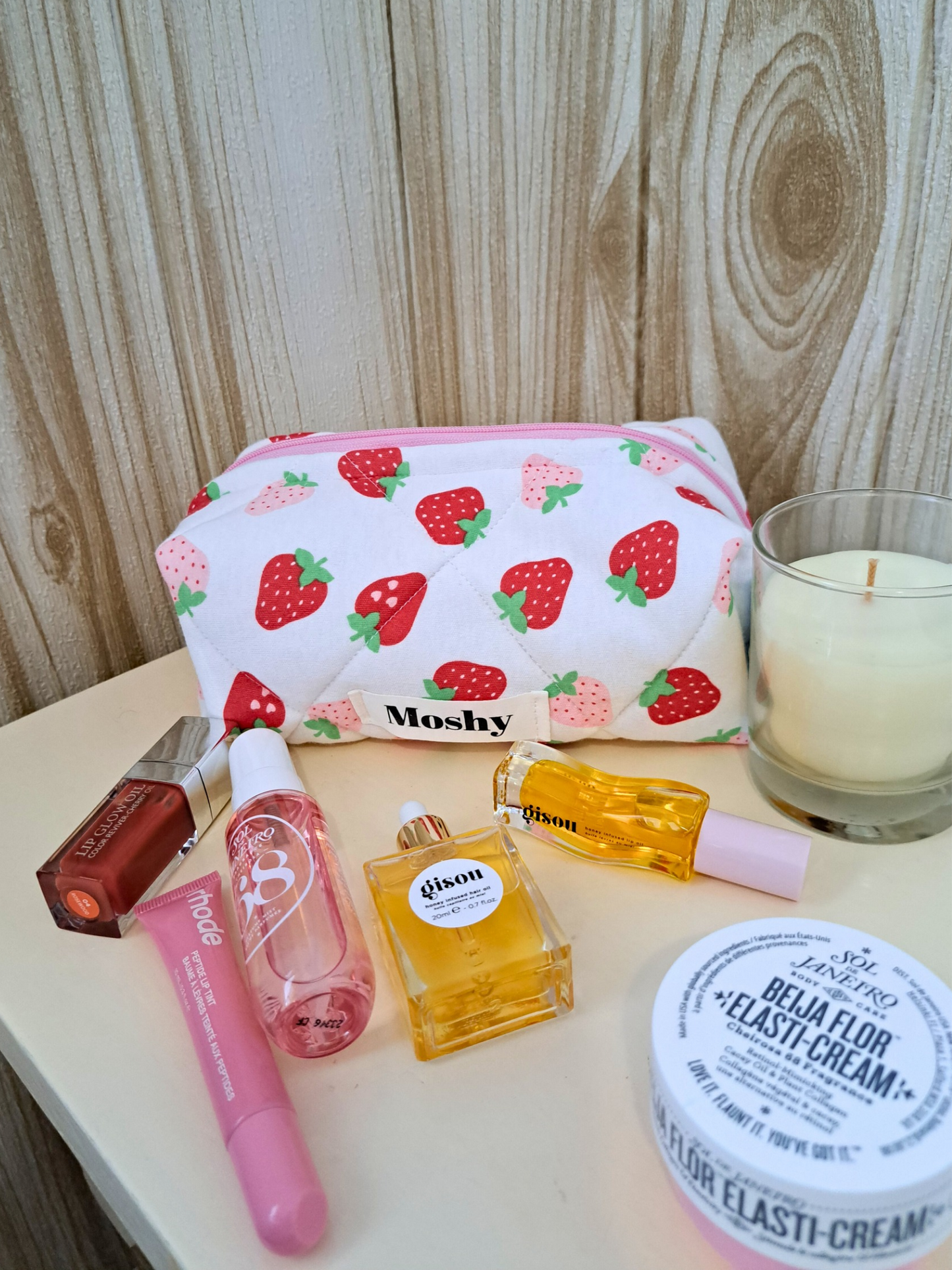 Beauty case "Strawberry kiss"